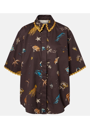 Alemais Printed cotton bowling shirt