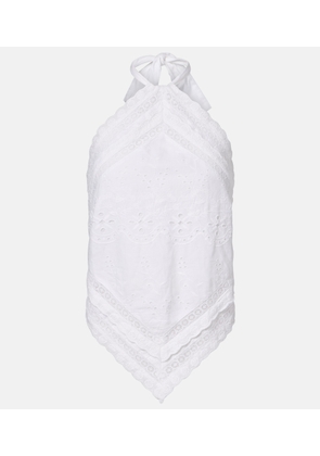 Melissa Odabash Felicity embroidered cotton top