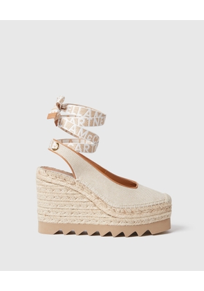 Stella McCartney - Gaia Wedge Slingback Espadrilles, , Size: 40