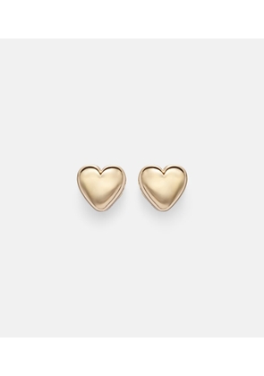 Roxanne First Puffy Heart 14kt gold earrings