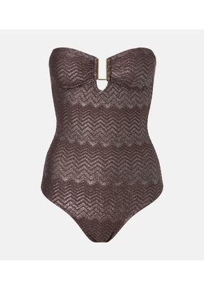 Melissa Odabash Argentina lame swimsuit