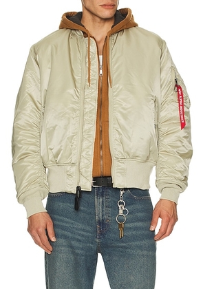 ALPHA INDUSTRIES Alpha MA-1 Flight Jacket in Mineral - Grey. Size XL/1X (also in ).