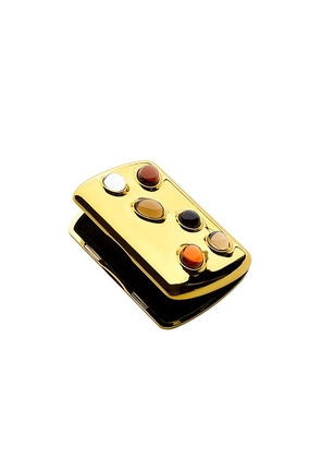 Edie Parker Gemstoned Card Case in Gold - Metallic Gold. Size all.