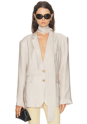 Acne Studios Micro Check Blazer in Beige Multi - Beige. Size XL (also in L).