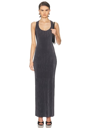 Atlein Pleated Dress in Anthracite - Grey. Size 34 (also in 38, 40).