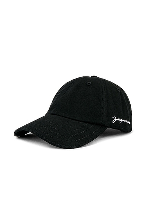 JACQUEMUS La Casquette in Black - Black. Size 60 (also in ).