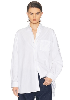 AGOLDE X Maria McManus A-Line Poplin Top in White Cotton - White. Size L (also in M, S, XS).