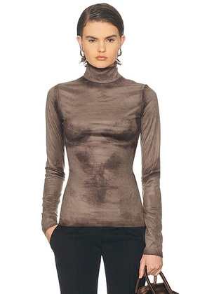 Acne Studios Tarkis Faux Suede Top in Ash Grey - Grey. Size 34 (also in 36, 38, 40, 42).