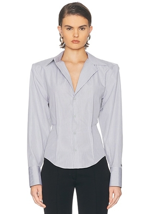 THE ATTICO Button Down Shirt in Multicolor - Grey. Size 36 (also in 38, 40, 42, 44).