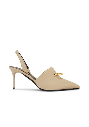 BALMAIN Piercing Slingback Pump in Sand - Beige. Size 36 (also in 37, 38, 39, 40).
