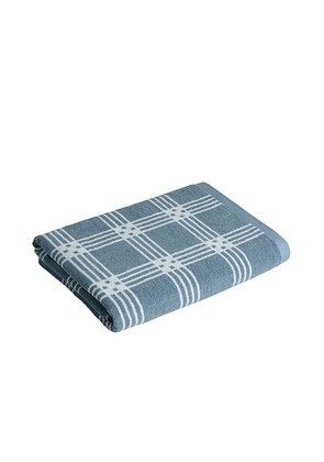 BAINA Pool Towel in Celeste & Chalk - Blue, White. Size all.