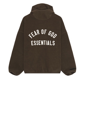 Fear of God ESSENTIALS Brushed Hoodie in Brown - Brown. Size XS (also in ).