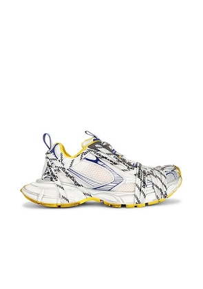 Balenciaga 3xl Extreme Laces Sneaker in White  Navy  Orang  & Grey - White,Yellow. Size 42 (also in 43, 44, 45).