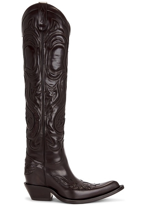 Acne Studios Bogirl High Knee Boot in Brown - Brown. Size 40 (also in ).