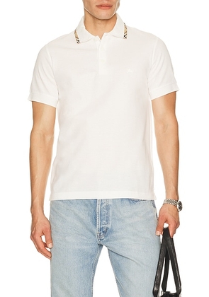 Burberry Eddie Polo in Chalk - White. Size L (also in M, S, XL/1X, XXL/2X).