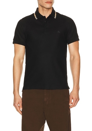Burberry Eddie Polo in Black - Black. Size L (also in M, XL/1X, XXL/2X).