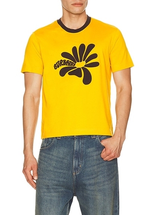 Burberry Flower Power T-Shirt in Pear - Mustard. Size L (also in M, S, XL/1X, XXL/2X).