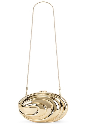 SIMKHAI Inez Clutch in Gold - Metallic Gold. Size all.