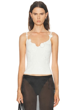 Cult Gaia Emiliana Top in Off White - Cream. Size L (also in S).