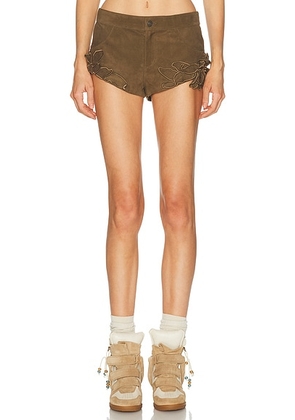 Isabel Marant Kevana Short in Khaki - Brown. Size 38 (also in ).