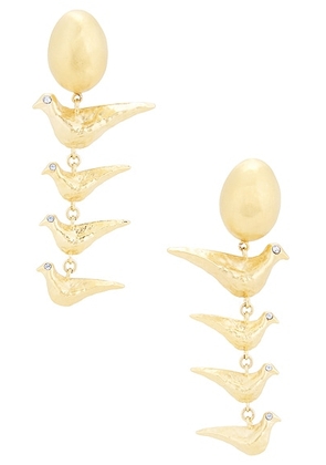 Givenchy Lucky Charms Golden Pendant Earrings in Golden Yellow - Metallic Gold. Size all.