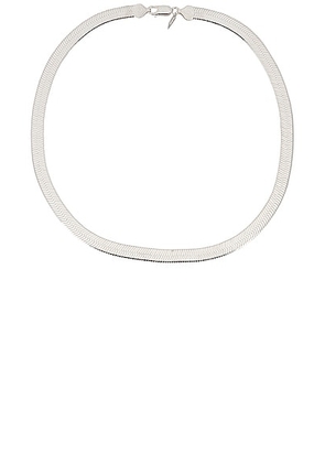 Loren Stewart XL Herringbone Necklace in Sterling Silver - Metallic Silver. Size all.