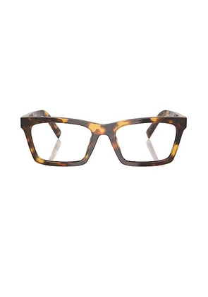 Miu Miu Square Eyeglasses in Havana Honey - Ivory. Size all.