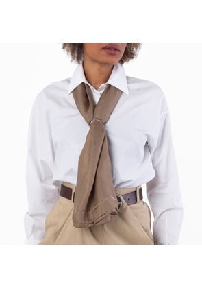 Saint Laurent Cassandre Square Scarf In Silk Charmeuse