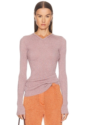 Miu Miu Long Sleeve Top in Begonia - Mauve. Size 38 (also in ).