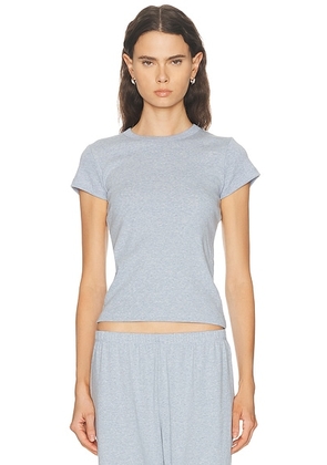 LESET Nando Slim Fit Tee in Ciel Melange - Baby Blue. Size L (also in M, S, XL, XS).