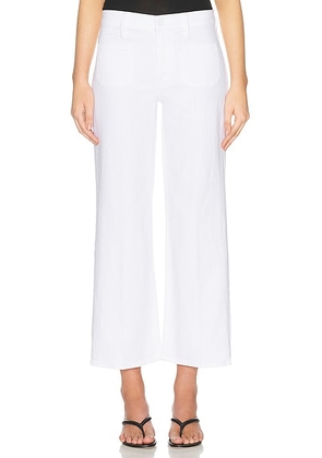 MOTHER The Patch Pocket Mid Rise Maven Ankle Jeans in Totally Innocent - Ivory. Size 23 (also in 24, 25, 26, 27, 28, 29, 30, 31, 32, 33, 34).