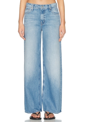 MOTHER The Rerun Zip Sneak Jeans in Last Bite - Blue. Size 23 (also in 24, 25, 26, 27, 28, 29, 30, 31, 32, 33, 34).