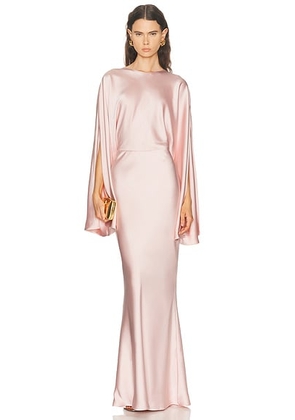 Norma Kamali Reverse Long Sleeve Obie Gown in Ballet Pink - Pink. Size L (also in XS).