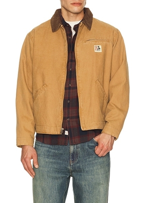 ONE OF THESE DAYS Canvas Prairie Jacket in Tan - Brown. Size L (also in M, S, XL/1X, XXL/2X).