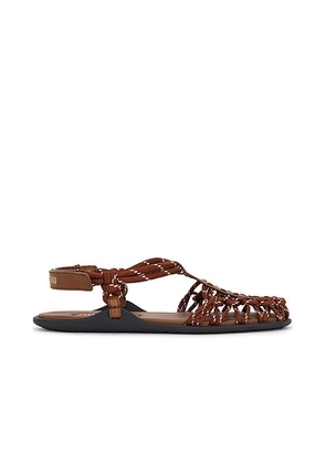 Miu Miu Nastro Sandal in Nocciolo & Tabacco - Brown. Size 39 (also in 40, 41).