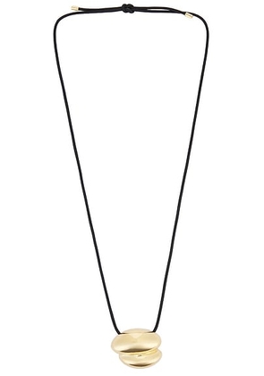 MEGA Brioche Necklace in Sterling & 14k Gold Vermeil - Metallic Gold. Size all.