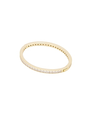 MEGA Princess Bangle Bracelet in Brass & 14k Gold Vermeil - Metallic Gold. Size all.