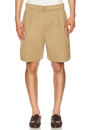 Saint Laurent Short Rond Ample in Camel - Tan. Size 46 (also in 48, 50, 52).
