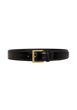 Saint Laurent Boucle Vadim Belt in Noir - Black. Size 65 (also in 90).
