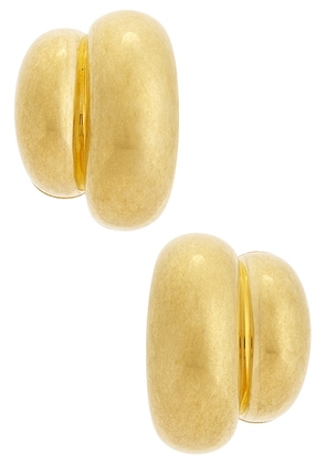 Saint Laurent Bo Rondelle Earrings in Or Laiton - Metallic Gold. Size all.