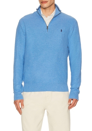 Polo Ralph Lauren 1/2 Zip Sweater Pullover in Soft Royal Heather - Blue. Size L (also in M, S, XL/1X, XXL/2X).