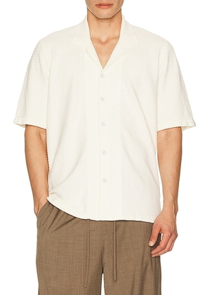 Rag & Bone Zuma Ottoman Camp Shirt in Chalk - Ivory. Size L (also in M, S, XL/1X).