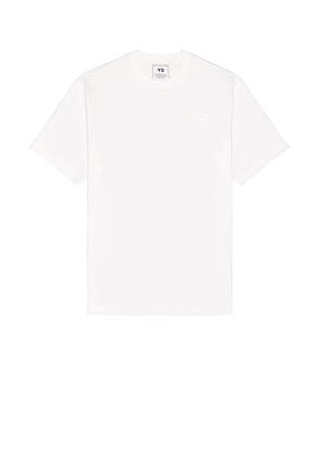 Y-3 Chest Logo Tee in Core White - White. Size S (also in ).