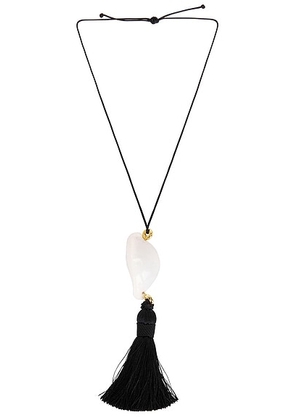 Timeless Pearly Conch Necklace in Multi - Black,White. Size all.
