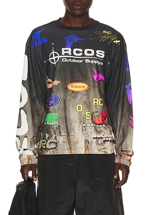 RC Outdoor Supply Owens Jersey in Tree Bark - Black. Size L (also in M, S, XL/1X).