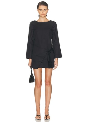 Posse Yvette Kaftan Dress in Black - Black. Size L (also in M, S, XS).
