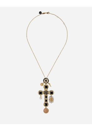 Dolce & Gabbana Sicily Necklace 18-carat Yellow Gold And Black Sapphires - Woman Necklaces Gold Metal Onesize