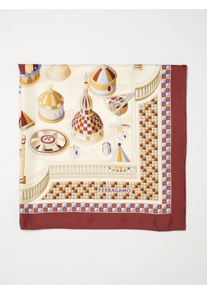 Neck Scarf FERRAGAMO Woman color Burgundy