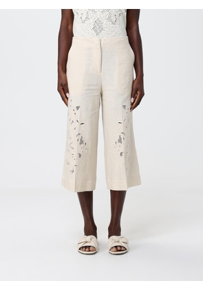 Pants TWINSET Woman color Pearl