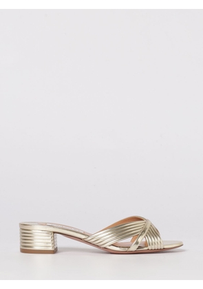Heeled Sandal AQUAZZURA Woman color Gold